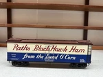 Scale 2 Rail Westbrook ? Raths Blackhawk Ham Refrigerator Boxcar Used. Fixed Price $29.95.