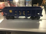 Lionel 6-6150 At&sf Blue Hopper Car. Fixed Price $22.00.