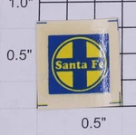 Lionel 8250-6 Santa Fe Blue And Yellow Water Soluble Nose Decal (12). Fixed Price $12.60.