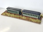 Scale Roundhouse Copy 34' Harriman Passenger Car(grn Shell/black Roof Frame). Fixed Price $9.95.