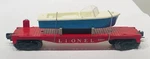 Lionel No. 6801-75 Boat Flatcar Blue Hull Reproduction. Fixed Price $55.00.