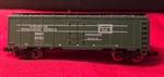 Minitrix Scale Burlington Refrigerator Car. Fixed Price $9.99.