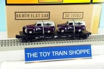 Mth Rail King 76002 Transport Flatcar W Ertl '51 Panel Vans. Nib Shipper.. Fixed Price $22.46.