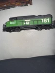 Lionel Ho Scale GP30 Diesel Locomotive Burlington. Northern 181 Lighted 1776. Fixed Price $50.00.