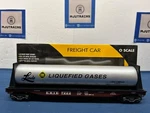 K-line Erie #7222 Flat Car W/ Bulkheads And Linde Tank Load K691-1511 Used. Fixed Price $44.99.