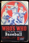 Who's In Major Leagues 1943 Rare Vtg Hc 11TH - Ted Williams Red Sox Baseball. Fixed Price $199.99.