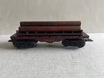 Marx Train - Gauge Erie Railroad Flat Dump Car W/ Tray & 5 Logs!. Fixed Price $49.95.