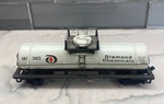 Tyco Ho Scale Diamond Chemicals Gat 74425 Single Dome Car Tanker Train. Fixed Price $19.95.