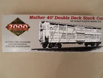 Ho Proto 2000 Burlington Cb&q #50109 40' Double Deck Stock Car Kit. Fixed Price $14.99.