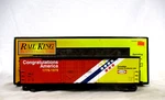 Mth Railking 30-74010 Congratulations America 50" Double Door Plugged Boxcar. Fixed Price $69.99.