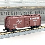 Atlas Scale 3405 Milwaukee Road 40FT Standard Single Door Boxcar 39405. Fixed Price $12.99.