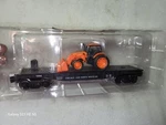 New Menards Cnw Flatcar With Kubota Tractor 027 Scale 279-3186. Fixed Price $19.99.