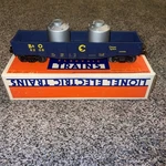 Vintage Lionel 6-6208 Chessie Long Gondola With Cannisters W/ Original Box Euc. Fixed Price $19.00.
