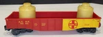 Vintage Lionel 6-9284 Santa Fe Gondola Atsf O/O27 Gauge W/ Yellow Canisters. Fixed Price $12.99.