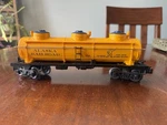 Lionel Alaska Train Three Dome Tank Car, Yellow, Gauge, 6-36109, Made 2007. Fixed Price $45.99.