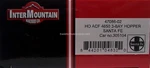 Intermountain #47086-02 ACF4650 Cu. FT.3BAY Hopper Santa Fe Gray Car #305104. Fixed Price $54.95.
