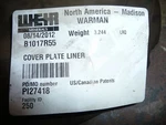 Weir B1017R55 Slurry Pump Cover Plate Rubber Liner 1.5" Id X 8" 11". Fixed Price $195.00.