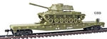 Ho Scale Us Army 50' Flat Car With Patton Tank Model Power New In Box 99160. Fixed Price $33.94.