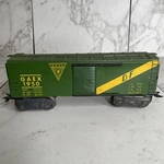 Marx "o" Gauge #1950 Gaex Df Box Car Green Yellow Stripe C4. Fixed Price $24.95.