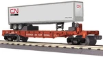 Mth Railking Trains #685878 Canadian National Flat Car W' 40' Trailer 30-76632. Fixed Price $48.00.