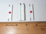 Lionel 6814 Rescue Caboose Oxygen Tanks + 2 Stretchers W/ Red Cross For Postwar!. Fixed Price $19.94.