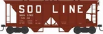 Bowser 43283 Scale H34 Covered Hopper Soo Line 8908. Fixed Price $23.99.