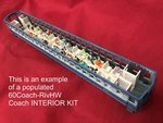 Passenger Car Interior Kit For Ahm/rivarossi 72FT Heavy-weight Coach Ho. Fixed Price $21.95.