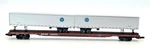 CB53: Con-cor Scale 89' Flatcar Bnsf W/ 45' Trailers Nos. Fixed Price $29.95.