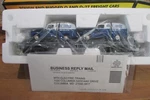 Scale Mth 30-7647 Auto Transport Faltcar W/ Ertl '50 Panel Trucks LOT#3762. Fixed Price $24.95.