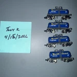 Atlas 3240 Wyandotte Chemical Tank Car #3985 X4 Exc Condition. Fixed Price $39.99.