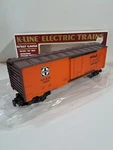 Line K-75033 Electric Train Gauge Model Railroad Santa Fe Boxcar W/box. Fixed Price $20.00.