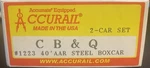 Accurail Ho Scale - 40' Aar Steel Boxcar Cb&w 36205 1223 SWD4. Fixed Price $12.50.