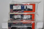 Lionel #29998/39395/39388 Us National Guard Boxcar/flatcar/tankcar. Fixed Price $164.95.