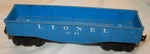 Vintage Lionel 6142 Gondola Blue Scale 6112-66 Great For Loads Of Junk Scrap. Fixed Price $7.58.