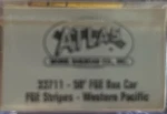 Atlas Model Railroad Co Inc 33711 50 Fge Box Car Stripes Scale. Fixed Price $15.00.