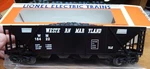 Lionel 6-16422 Western Maryland Hopper Car Nib Gauge. Fixed Price $25.00.