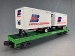 Mth Premier 20-90014C Burlington Northern Flat Car W/20 Trailers O2519. Fixed Price $48.71.