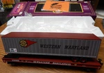 Mth 20-98172 Western Maryland Flat Car W/48' Trailer #868 Used In Box Scale. Fixed Price $99.99.
