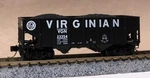 Micro Trains N-scale 56200 Open Hopper, 2-BAY, Usra 55 Ton, No Coal Load Vir. Fixed Price $23.76.