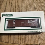 Industrial Rail Scale Freight Cars - Great Northern Box. Fixed Price $5.00.