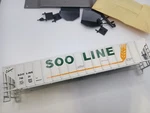 Athearn Bev-bel 54' Ps Ribside Hopper Soo Line Colormark Car Road # 74034. Fixed Price $17.33.