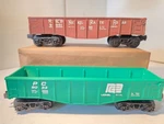 Vintage Lionel Gondola Lot Of 2 - Nickel Plate Road 9031 & Penn Central 9033. Fixed Price $13.49.