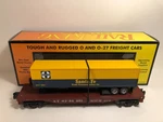 Mth King Gauge Santa Fe Flat Car W/ Trailer 30-7679 Box. Fixed Price $39.00.