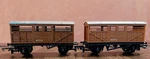 Tri-ang Pair Of R122 Cattle Wagons British Railways M3712 M-3713 Oo Ho -b-. Fixed Price $39.00.