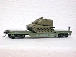 Ho 40' Us Army Center Depressed Metal Flat Car Model Power W/T-98 982201. Fixed Price $20.95.