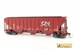 Tangent PS-2 4427 'high Side' Covered Hopper Cn 'ex-wc Conspicuity Stripes'. Fixed Price $52.95.