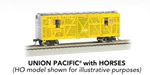 Bachmann 19752 Scale 40' Annimated Stock Car Union Pacific Up With Horses. Fixed Price $43.99.