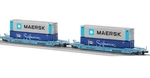 Lionel Maersk Husky Stack Car Set Pack 6-27702 Scale Double Intermodal. Fixed Price $349.95.