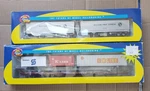 Rtr Athearn Ho Model Train ( Lot Of 2) 85'FLATCAR 74210 & Gn 40' Trailers 70494. Fixed Price $69.95.