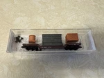 N-scale Micro-trains Depressed Center Flat Car With Load (norfolk & Western). Fixed Price $26.00.